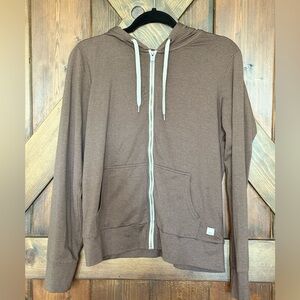 Vuori Mocha-Brown Halo Performance Hoodie